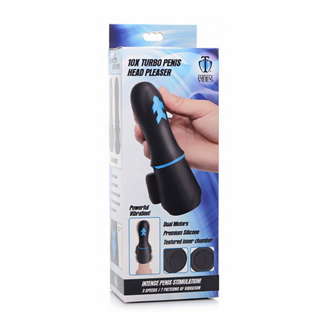 Eichelstimulator Turbo Silikon Schwarz 11,4 cm