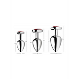 Analplug-Set Herz Rot