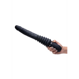 Realistischer Vibrator Thrust Master stoßend mit Griff Schwarz 17,8 cm