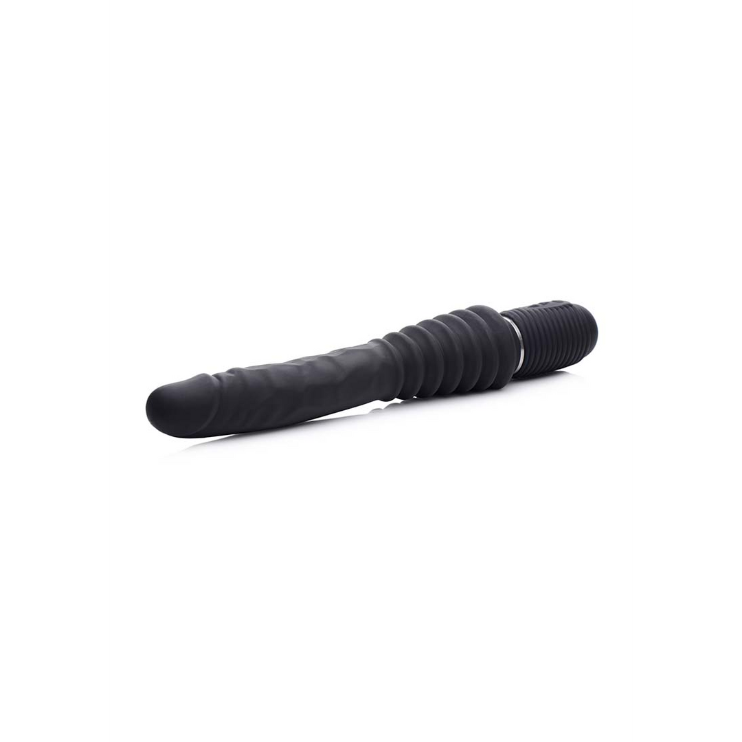 Realistischer Vibrator Thrust Master stoßend mit Griff Schwarz 17,8 cm