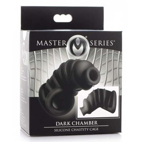 Peniskäfig Dunkle Kammer Silikon Schwarz 10,1 cm