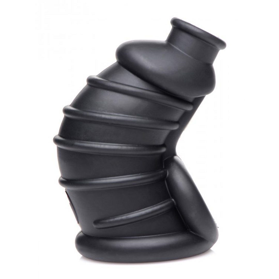 Peniskäfig Dunkle Kammer Silikon Schwarz 10,1 cm