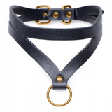 Halsband Bondage Baddie mit O-Ring Schwarz 48 cm