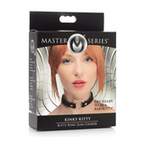 Choker Kinky Kitty mit Ring PU-Leder Schwarz
