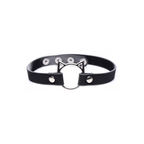 Choker Kinky Kitty mit Ring PU-Leder Schwarz