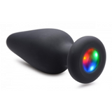 Analplug Silikon leuchtend Schwarz