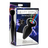 Analplug Silikon leuchtend Schwarz
