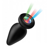 Analplug Silikon leuchtend Schwarz