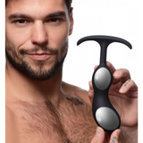 Prostata-Stimulator Premium Silikon mit Gewicht Schwarz