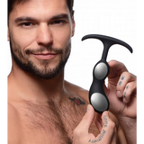 Prostata-Stimulator Premium Silikon mit Gewicht Schwarz