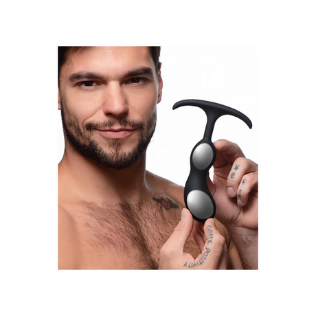 Prostata-Stimulator Premium Silikon mit Gewicht Schwarz