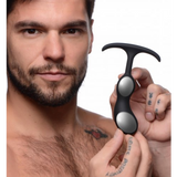 Prostata-Stimulator Premium Silikon mit Gewicht Schwarz