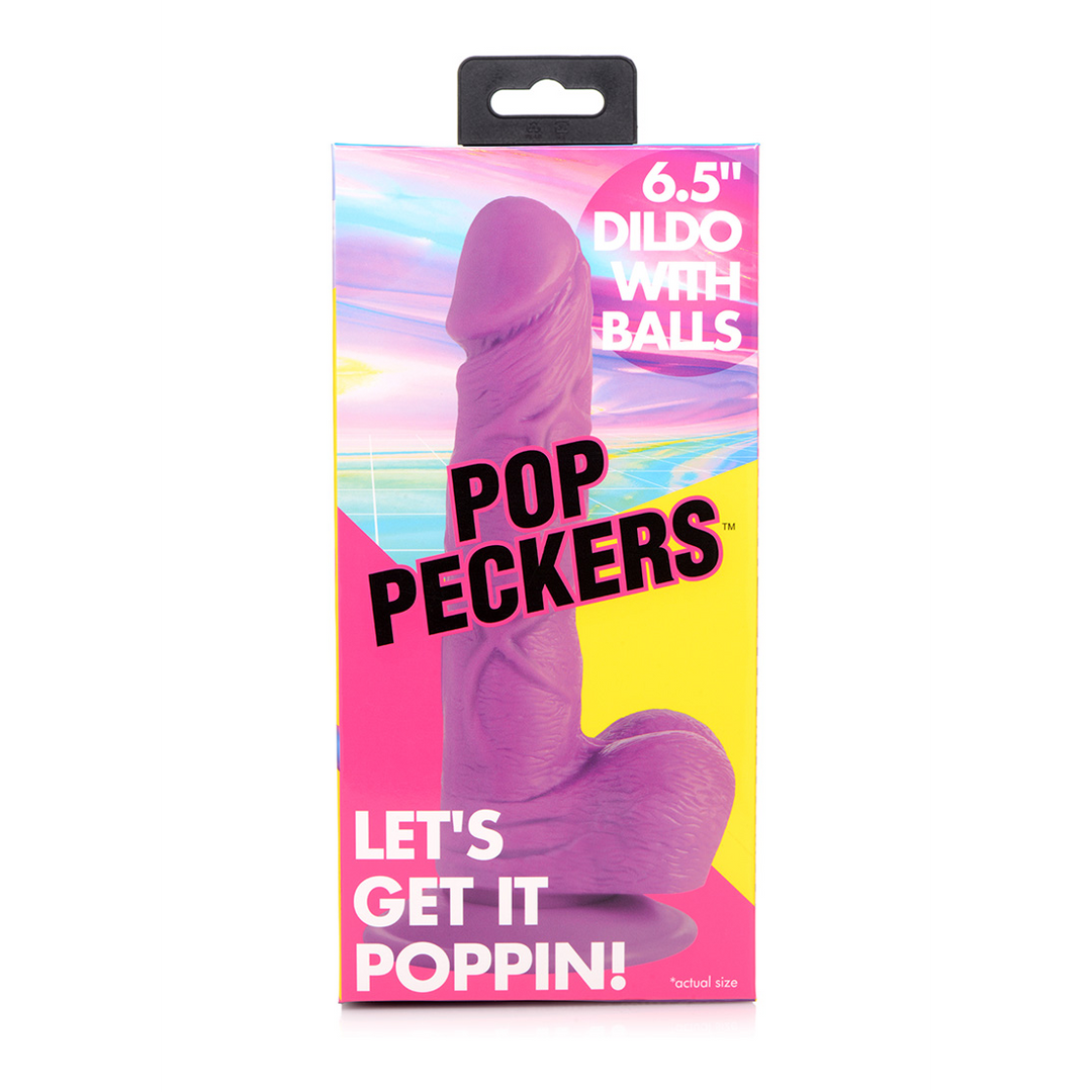 Dildo Pop mit Hoden Hautfarbe