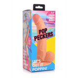 Dildo Pop mit Hoden Hautfarbe 16,5 cm