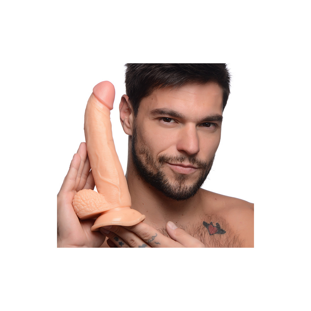 Dildo Pop mit Hoden Hautfarbe 16,5 cm