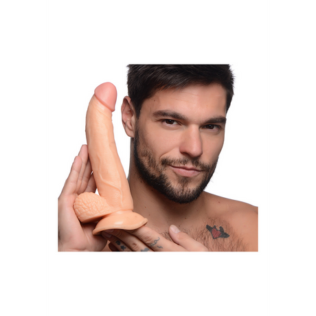 Dildo Pop mit Hoden Hautfarbe 16,5 cm