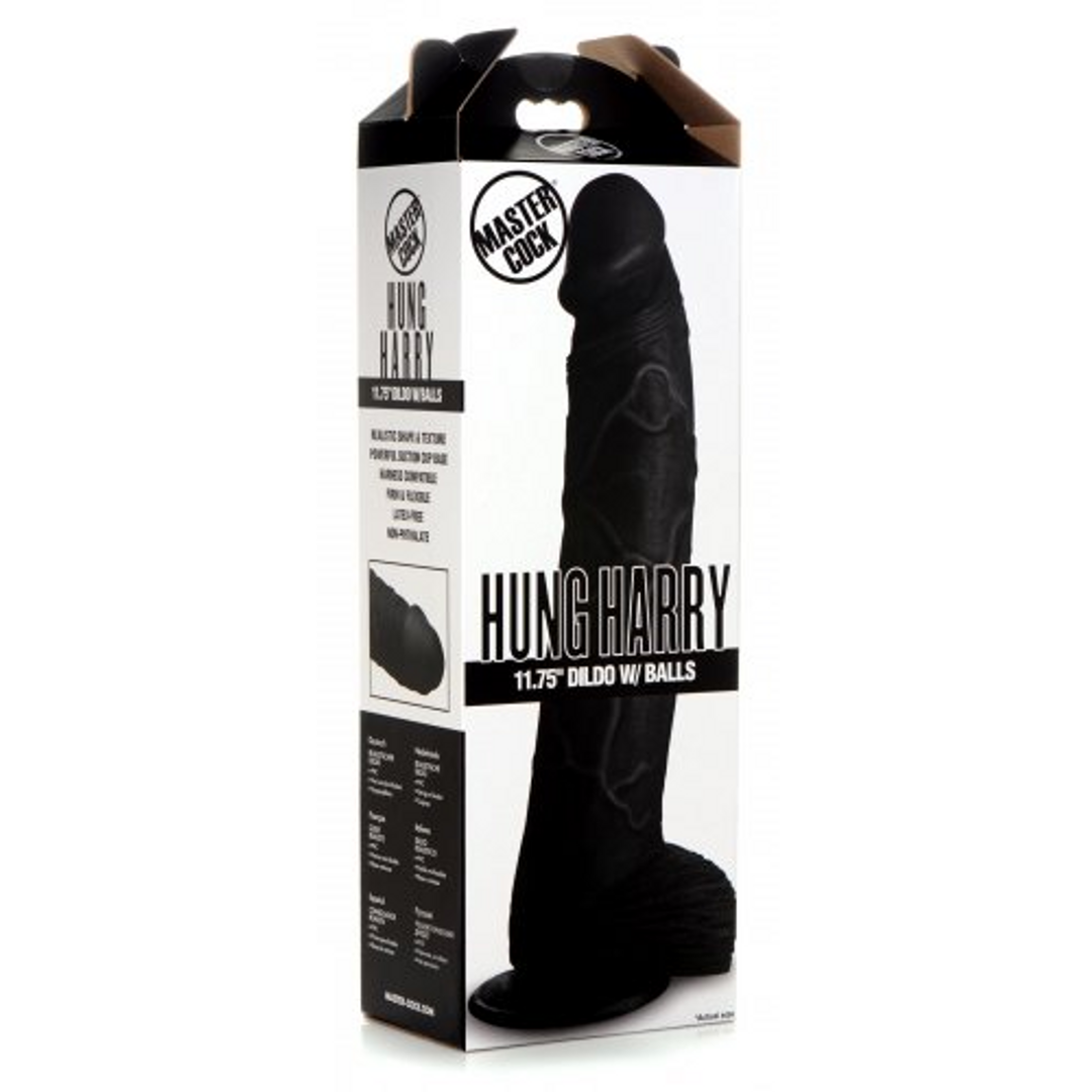 Dildo Hung Harry mit Hoden Schwarz