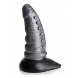 Dildo Beastly konisch mit Noppen Silikon Silber 17,8 cm
