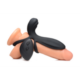 Penishülle vibrierend Silikon mit Fernbedienung Schwarz 10,8 cm