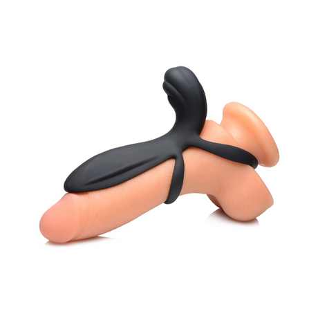Penishülle vibrierend Silikon mit Fernbedienung Schwarz 10,8 cm