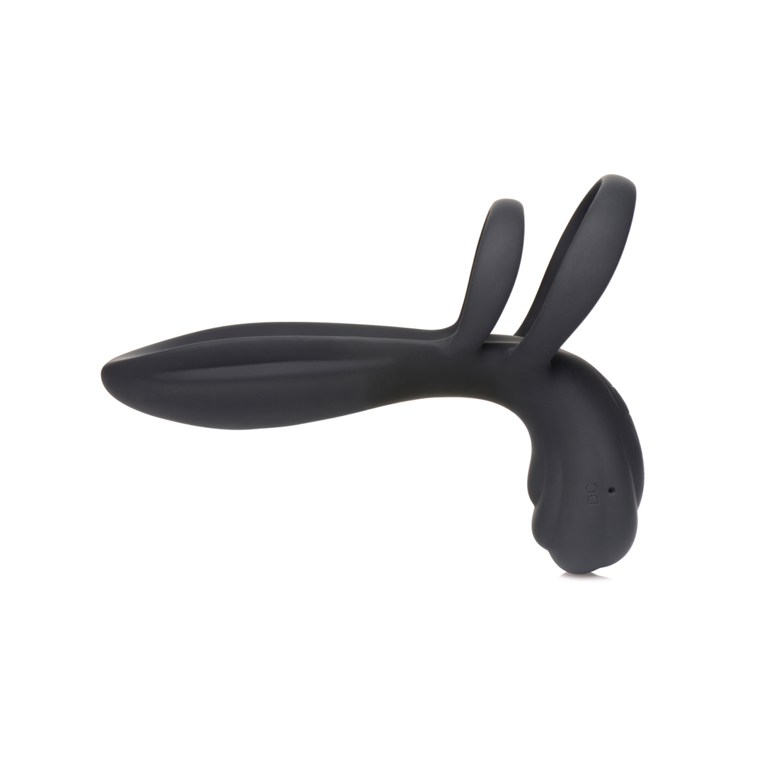 Penishülle vibrierend Silikon mit Fernbedienung Schwarz 10,8 cm