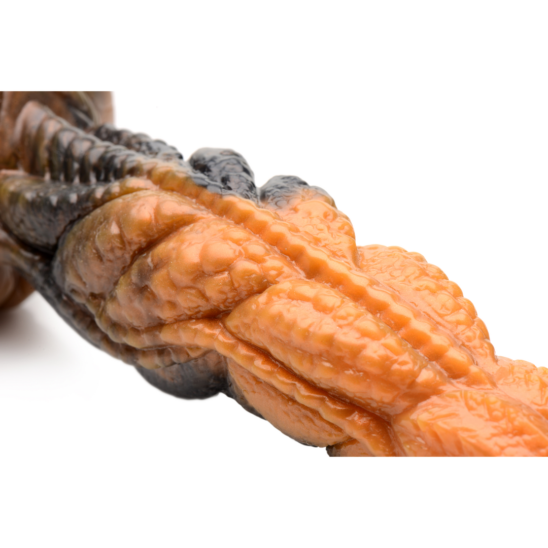 Dildo Ravager gewellte Tentakel Silikon Orange 16,5 cm