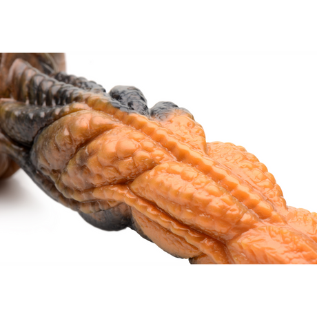 Dildo Ravager gewellte Tentakel Silikon Orange 16,5 cm
