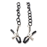 Nippelklemmen Verführerin mit Halsband Schwarz 16 cm