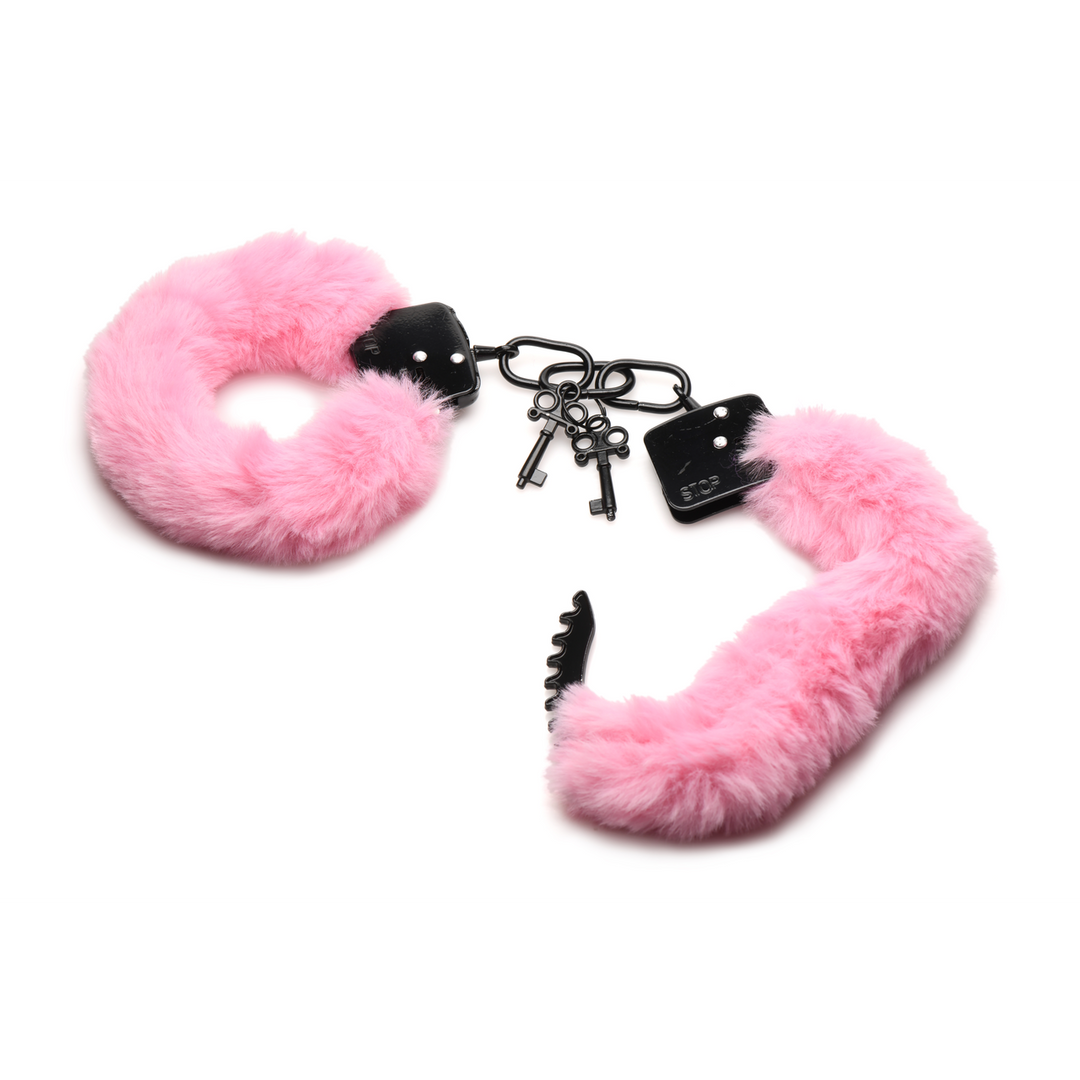 Handschellen mit Fell Pink