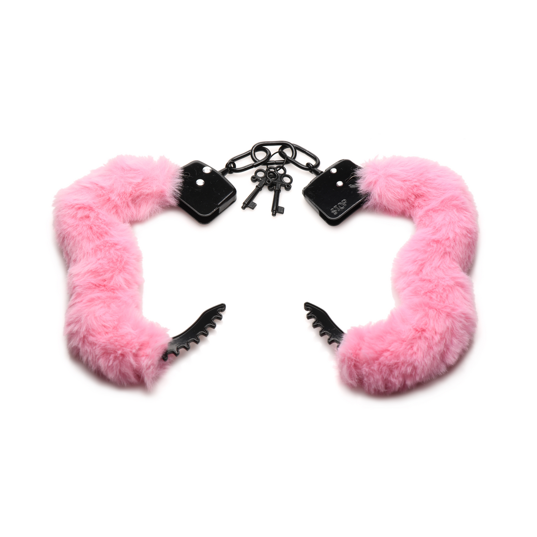 Handschellen mit Fell Pink