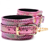 Fesselset Schlangenprint Pink