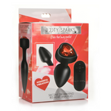 Analplug Herz vibrierend Silikon mit Fernbedienung Rot 7,4 cm