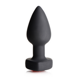 Analplug Herz vibrierend Silikon mit Fernbedienung Rot 7,4 cm