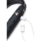 Dildo Vibra-Lasher vibrierend mit Flogger Silikon Schwarz 13,3 cm