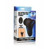 Penis- und Hodenring Silikon mit Fernbedienung Schwarz 10,5 cm