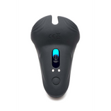 Penis- und Hodenring Silikon mit Fernbedienung Schwarz 10,5 cm