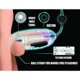Masturbator Mini Handmelker Schwarz 28 cm