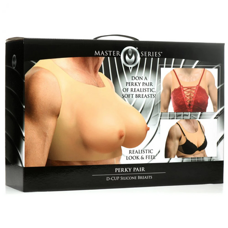 Silikonbrüste Perky Pair D-Cup Hautfarbe 30,5 cm