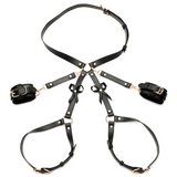 Bondage-Geschirr mit Schleifen Schwarz M/L
