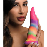 Dildo Einhornzunge nachtleuchtend Silikon Multicolor 18,8 cm