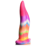Dildo Einhornzunge nachtleuchtend Silikon Multicolor 18,8 cm