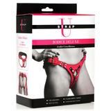 Korsett-Gurt Bodice Deluxe Leder Pink