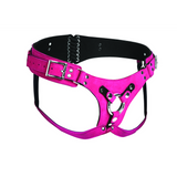 Korsett-Gurt Bodice Deluxe Leder Pink