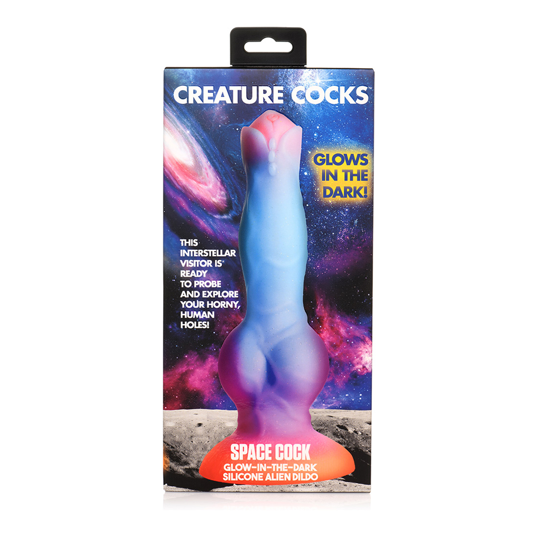 Dildo Alien nachtleuchtend Silikon Multicolor 19 cm