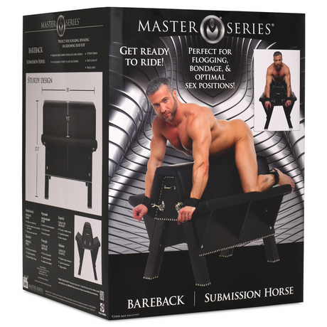 Sexbock Bareback Schwarz 70 x Ø 96,5 cm