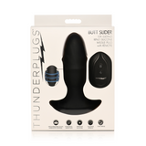 Analplug Butt Slider mit Gleitring Silikon Schwarz 10,4 x Ø 4 cm