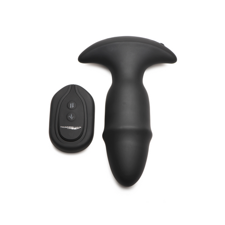Analplug Butt Slider mit Gleitring Silikon Schwarz 10,4 x Ø 4 cm
