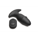 Analplug Butt Slider mit Gleitring Silikon Schwarz 10,4 x Ø 4 cm