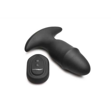 Analplug Butt Slider mit Gleitring Silikon Schwarz 10,4 x Ø 4 cm