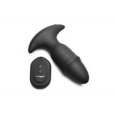 Analplug Butt Slider mit Gleitring Silikon Schwarz 10,4 x Ø 4 cm